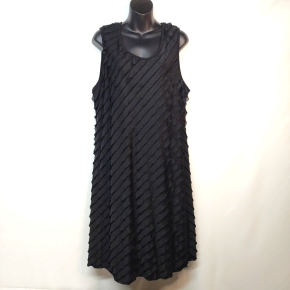 CJ Banks Dresses & Skirts - CJ Banks Women's Black Eyelash Layered Dress Size 16/18W NWT